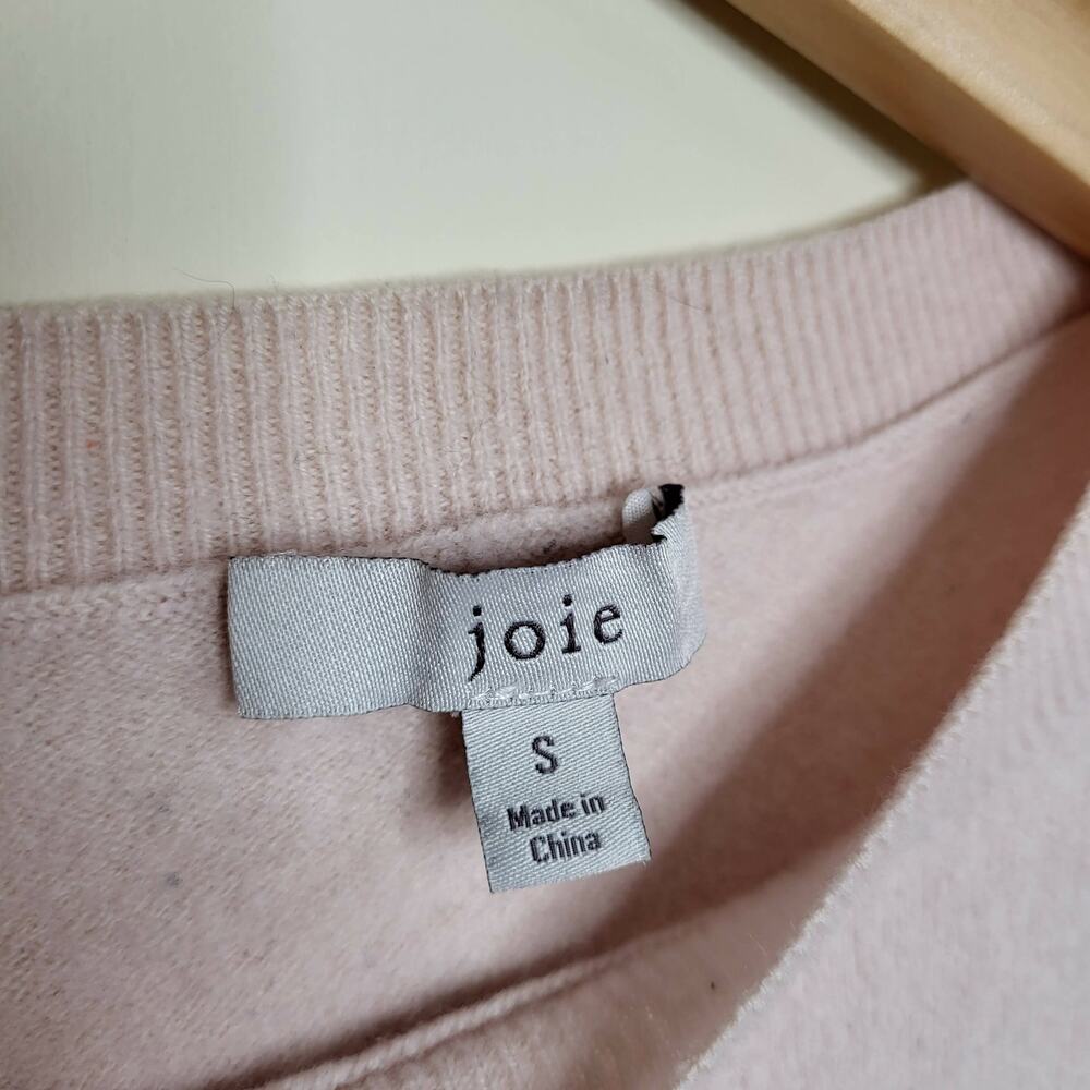 Joie Wool Split Hem Pullover Pink Small - image 9